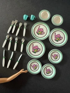 TYCO Kitchen Littles Barbie Größe Fine Dining Geschirr Vintage 1995 - Bild 1 von 11