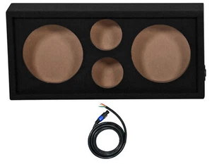Rockville CH102SP Chuchero Car Audio Enclosure For (2) 8" Mids + (2) 3" Tweeters - Picture 1 of 3
