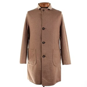 Kired Kiton NWT Parana Cashmere Reversible Jacket Size 48 (S US) In Brown/Beige - Picture 1 of 14
