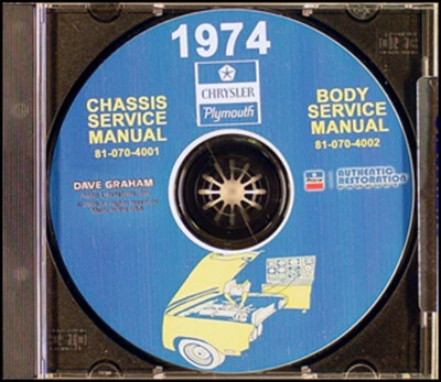 1974 Chrysler Negozio Manuale CD Imperial Nuovo Yorker NEWPORT Riparazione Libri - Immagine 1 di 3