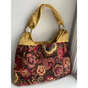 1154 Lill Studio Chicago Funky Psychedelic Floral Swirl Hobo Style Handbag Purse - Picture 1 of 6