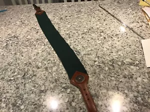 Vintage Ladies S/M Elastic Stretch Belt w Leather Inlay 3” wide Made in USA - Picture 1 of 8