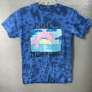 Pink Dolphin T-Shirt Men’s Size Small Blue Tye Dye Tee - Picture 1 of 5