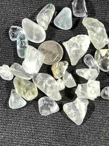 Aquamarin poliert getrommelt 1,5 oz 25+ im Lot Brasilien, gute Qualität - Bild 1 von 6