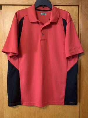 Men's Ben Hogan Performance Polo Shirt, Red and Black, Size XL - Image 1 of 4