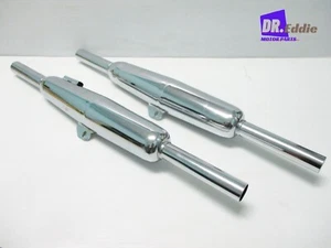 Fit HONDA CB93 CB160 CB96 EXHAUST MUFFLER SET 1 PAIR  STEEL  TR STYLE  #BI671# - Picture 1 of 5