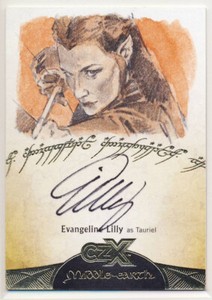 2022 CZX Middle Earth Sketch Baran Autograph Evangeline Lilly as Tauriel
