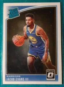 2018-19 DONRUSS OPTIC JACOB EVANS III ROOKIE #178 GOLDEN STATE WARRIORS RC