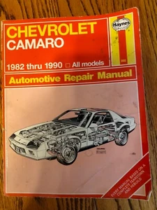 Chevrolet Camaro 1982 thru 1990 hanes repair manual - Picture 1 of 3