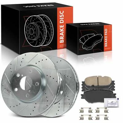 Nuevo 6x Rotores de freno perforados + Pastillas de freno para Lexus GS300 2006 IS250 parte delantera Foto 1 de 4