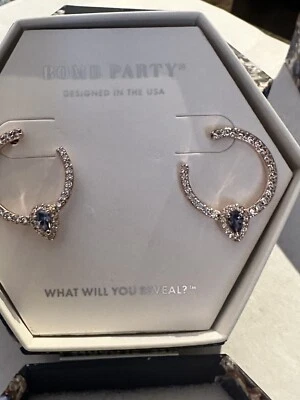 Bomb Party Earrings RBP6425 “My Favorite Moments” Sapphire CZs on Rosegold - Image 1 of 4