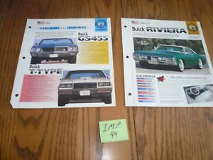 Two From USA Hot Cars UNIQUE IMP BROCHURES - IMP 44 - Buick Riviera & GS455 - Picture 1 of 1