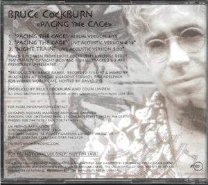 Bruce Cockburn Pacing The Cage 3trk US Promo CD Single 1997 Rykodisc - Picture 1 of 2