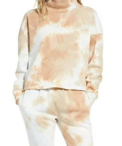 NWT NEW Socialite tie dye mock neck fleece pullover sweatshirt in small - Picture 1 of 7
