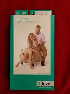 Juzo Soft Compression Stockings 20-30 mmHg* 2001 AD III BLACK Knee FF 07168 NEW - Picture 1 of 3