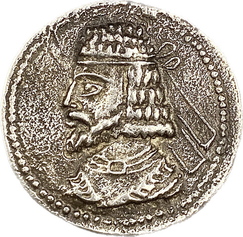 Persian Empire Coin - Tetradrachm - Gotarzes Ii of Parthia (28mm)