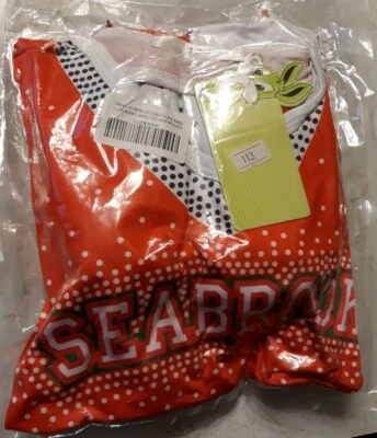 Disfraz de animadora Seabrook con pompones para niñas talla 130/6-7 nuevo paquete sellado Foto 1 de 4