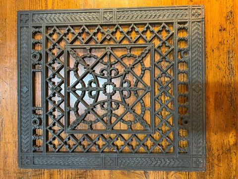 Antique Decorative Cast Iron Floor Grate Cover