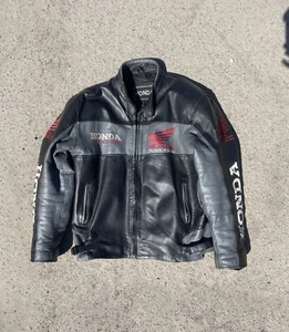 Vintage Honda Leather Jacket Racing Avant Garde Casual Rare - Picture 1 of 12