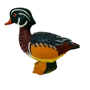 Estatuilla señuelo pato colorido pájaro plástico mallardo jardín estatua 9" - Imagen 1 de 7