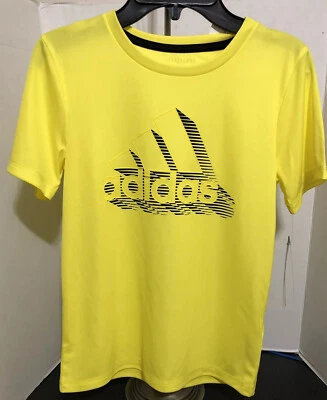 Adidas мальчиков Aeroready силиконовый скорость линии графический T размер 6 - ярко желтый новый с Ярлыками - Изображение 1 из 3