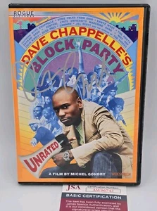DAVE CHAPPELLE SIGNED BLOCK PARTY DVD JSA COMEDIAN - Picture 1 of 3