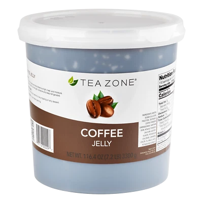 Tea Zone Coffee Jelly (B2025,7.28 lbs) for Boba/Milk Tea or Smoothies