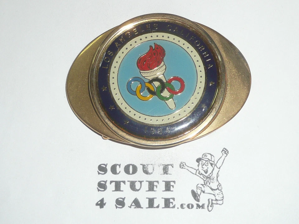 1984 los angeles olympic 24k Gold Plate Belt Buckle, New in Bag, Los Angeles - Image 1 of 1