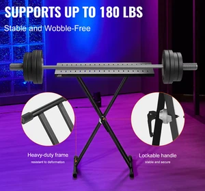 Tragbarer DJ-Tischständer - höhenverstellbar, 180 Pfund Kapazität, Mesh-Top-Design - Bild 1 von 10