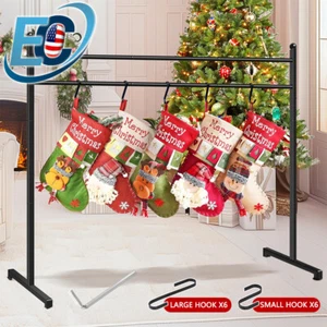 Soporte para medias de Navidad con 12 ganchos extraíbles decoración navideña - Imagen 1 de 8