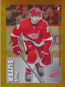 2022-23 Topps Chrome hockey stickers 186 Pius Suter GOLD 1/50 Detroit - Picture 1 of 2