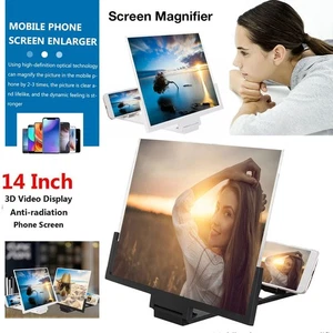 14" inch Mobile Phone Screen Enlarger Magnifier 3D HD Video Amplifier Stand LOT - Picture 1 of 16