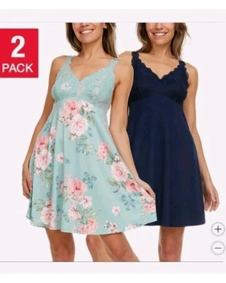 Flora Nikrooz Mujer Chemise, Pack de 2-Grande (caja abierta) Foto 1 de 2