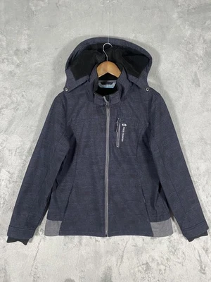 Chaqueta Free Country Mujer Grande Negra Gris Con Capucha Softshell Imitación Piel Forrada Abrigo Foto 1 de 4