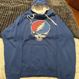 Grateful Dead - Hoodie blau Gr. - S Totenkopf Jerry Garcia Ripple Junction - Bild 1 von 5