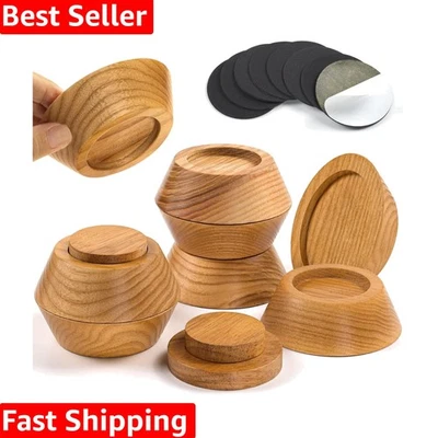 Elevadores para muebles de 8 piezas - Construcción de roble insuperable, ajustable hasta 4" Foto 1 de 4