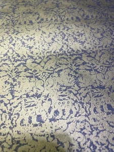 Vintage Albert Van Luit & Co. Blue Gold Foil Hidden Animals Wallpaper 27” X 45’ - Picture 1 of 6
