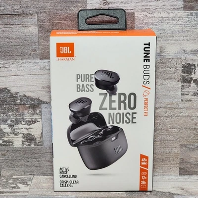 New JBL Tune Buds Wireless Bluetooth Earbuds Black - Pure Base Noise Canceling  - Image 1 of 4