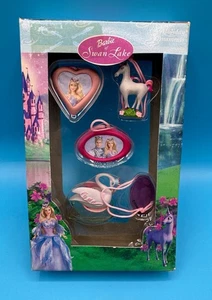 Vintage Barbie Swan Lake 5 Ornaments Unicorn, Swan, Heart, Odette and Daniel NIB - Picture 1 of 4