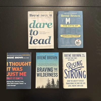 Brene Brown 5 Book Lot  (2 HC, 3 PB) Rising Strong/ Dare to Lead/Braving the… - Image 1 of 4