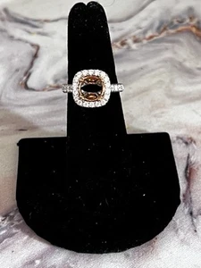 18K White & Rose Gold Halo Diamond Semi Mount Engagement Ring 1.69 Genuine CTW. - Picture 1 of 5