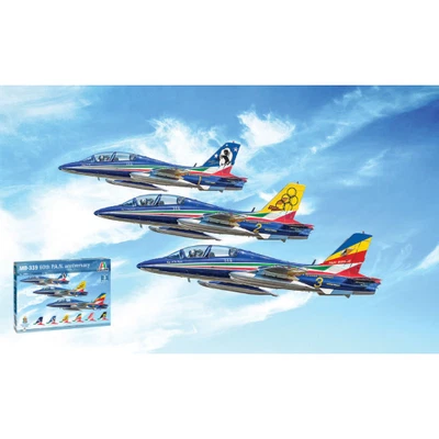 AERMACCHI MB339 60th P.A.N. ANNIVERSARY 3 KIT 1:72 Italeri Kit Aerei Modellino N - Immagine 1 di 3