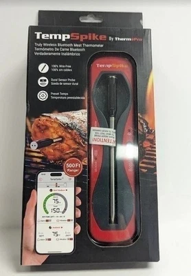 ThermoPro TempSpike 500FT Wireless Bluetooth Food Thermometer - Red #TP960W - Image 1 of 2