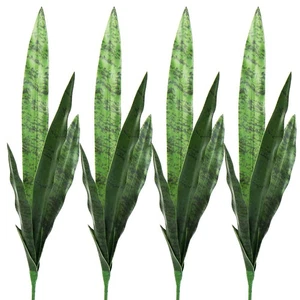 4 Piezas Plantas Artificiales 30" Sansevieria Serpiente Planta Plástico Verde Perfecto... - Imagen 1 de 6