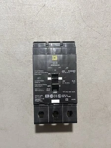 SQUARE D EDB34020 CIRCUIT BREAKER 20A 20 AMP 3P 3 POLE 480Y/277V New Take Off - Picture 1 of 10