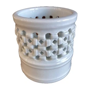 Hirayama Celadon Small Basketweave Brush Pot - Picture 1 of 8