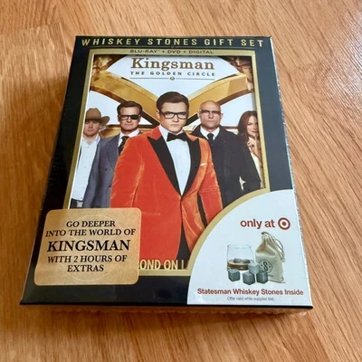 KINGSMAN GOLDEN CIRCLE Blu-Ray NEW Target Whiskey Stones Gift Set STILL SEALED - Image 1 of 4