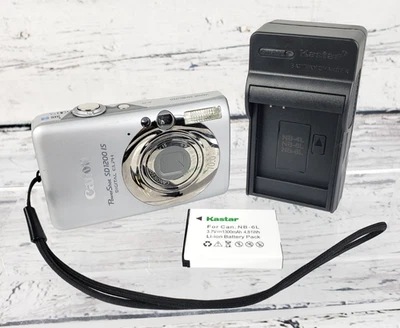 Canon PowerShot SD1200 IS ELPH 10.0 MP Digital Camera With Battery - Tested - Image 1 of 4