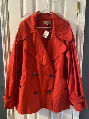 Chaquetón para mujer Free People Highlands de algodón relajado rojo color rojo talla XL nuevo Foto 1 de 4