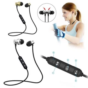Sweatproof Wireless Bluetooth Earphones Headphones Sport Gym For iPhone iPad - Picture 1 of 5